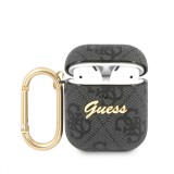 Pouzdro Guess 4G Script PC/PU GUA24GSMK pro Airpods 1/2, šedá