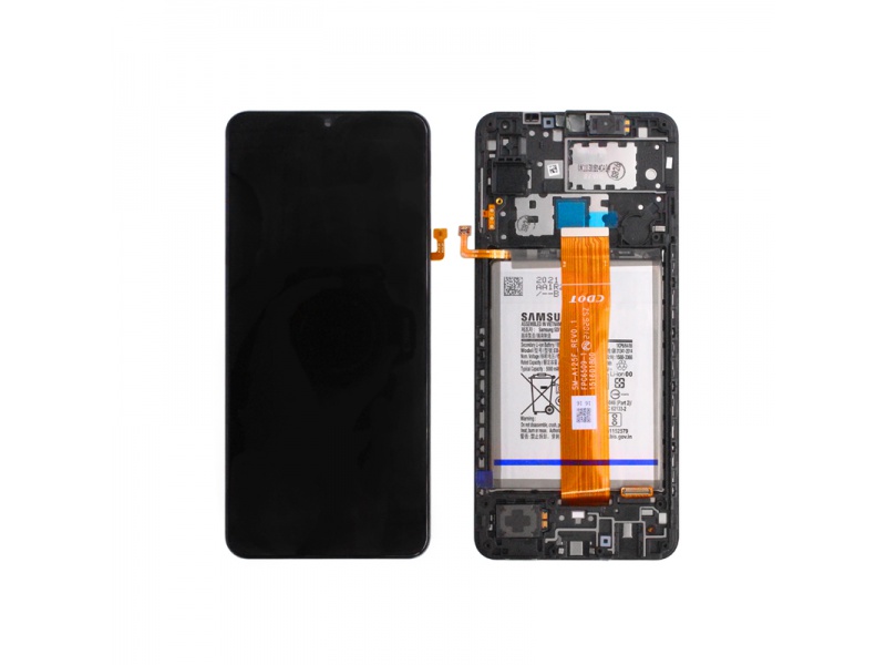LCD + dotyk + rámček pre Samsung Galaxy A12 2020, black (Service Pack)