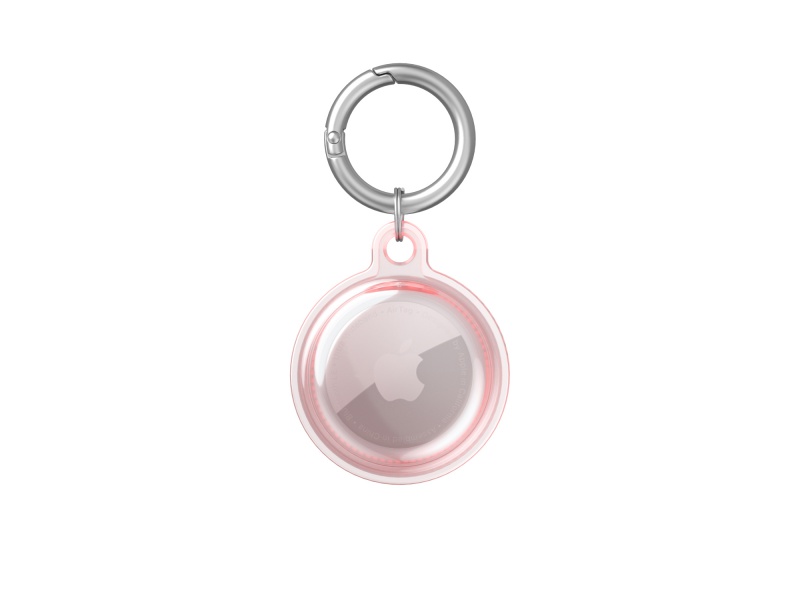 Silikónový ochranný kryt TPU Transparent Protective Cover pre Apple AirTag, pink