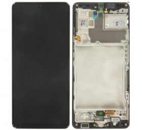 LCD + dotyk + predný kryt pre Samsung Galaxy A42 5G, black (Service Pack)