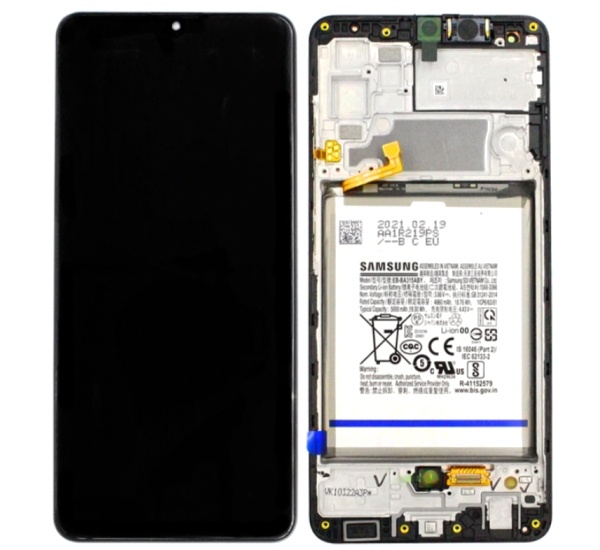 LCD + dotyk + predný kryt pre Samsung Galaxy A32 4G, black (Service Pack)