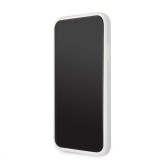 Silikonový krt Karl Lagerfeld Stack Black Logo KLHCN61SLKLWH pro Apple iPhone 11, bílá