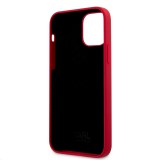 Silikonový kryt Karl Lagerfeld Stack Black Logo KLHCP12MSLKLRE pro Apple iPhone 12/12 Pro, červená