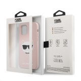 Silikonový kryt Karl Lagerfeld Choupette Head KLHCP12LSLCHLP pro Apple iPhone 12 Pro Max, růžová