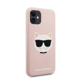 Silikonový kryt Karl LagerfeldChoupette Head KLHCN61SLCHLP pro Apple iPhone 11, růžová