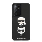 Karl Lagerfeld Saffiano K&C Heads kryt pro Samsung Galaxy S21 Ultra, černá