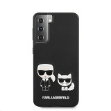 Zadní kryt Karl Lagerfeld PU Karl & Choupette KLHCS21MPCUSKCBK pro Samsung Galaxy S21+, černá