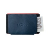 FIXED Tiny Wallet kožená peněženka z pravé hovězí kůže, modrá