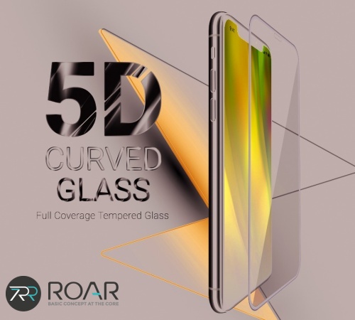 Tvrzené sklo Roar 5D pro Samsung Galaxy A22 celoplošné, plné lepení, černá