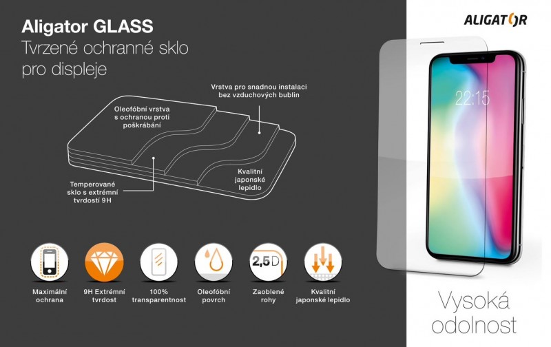 Ochranné tvrzené sklo Aligator GLASS pro Samsung Galaxy A22 4G