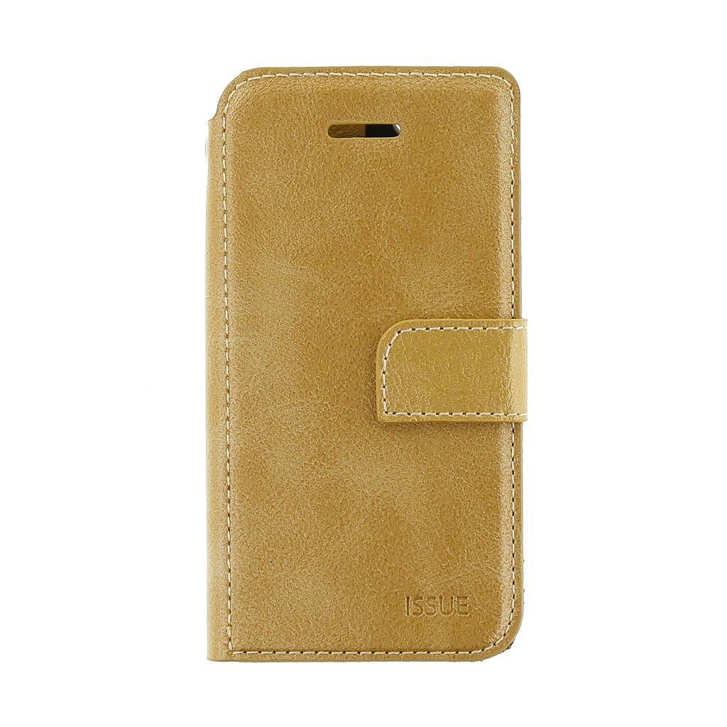 Flipové pouzdro Molan Cano Issue pro Samsung Galaxy S21 FE, zlatá