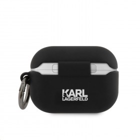 Karl Lagerfeld Rue St Guillaume silikónové puzdro KLACAPSILRSGBK pre Airpods Pro, čierna