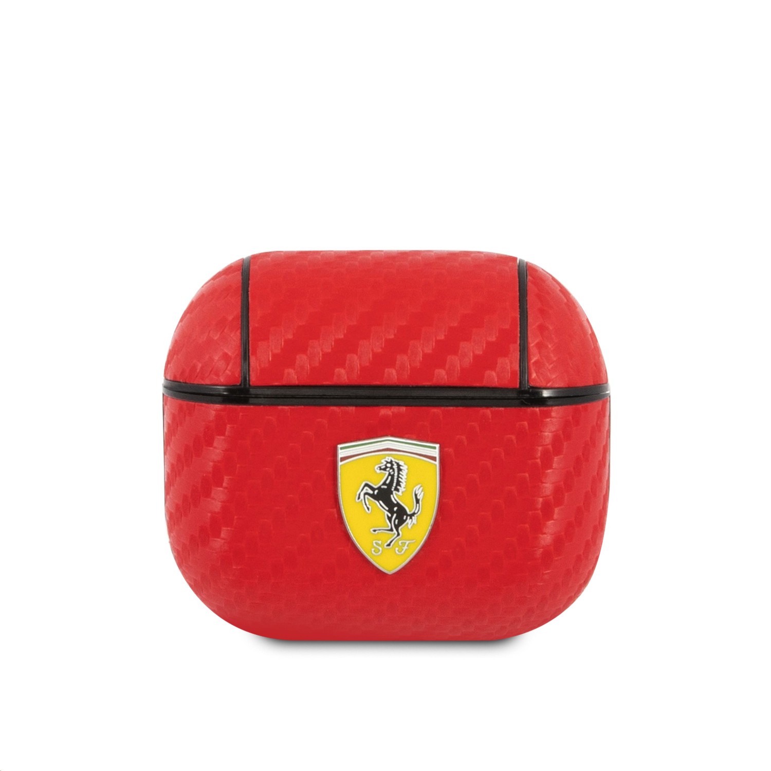 Ferrari Carbon PC/PU FESAPCARE pouzdro pro Airpods Pro, červená
