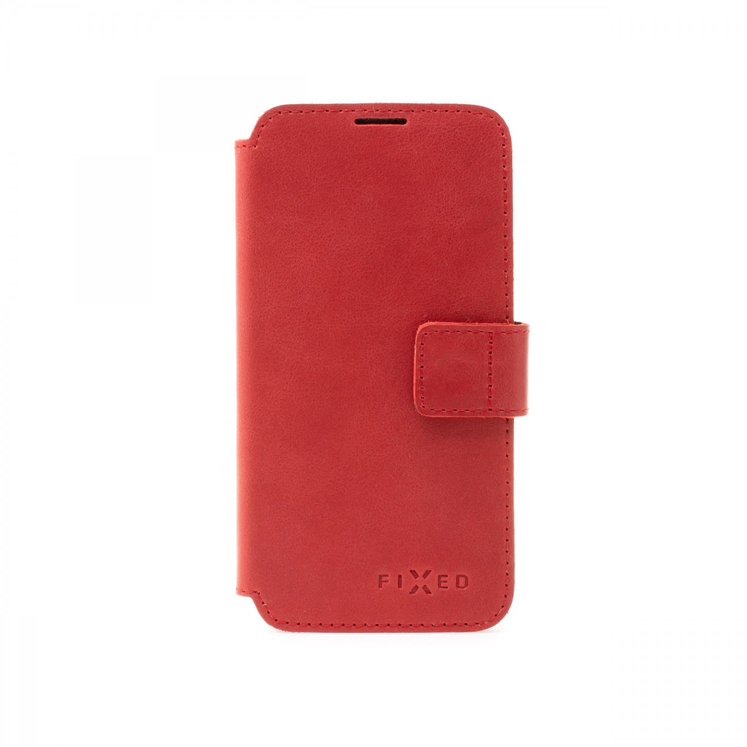 Kožené puzdro typu kniha FIXED ProFit pre Apple iPhone 12/12 Pro, červená