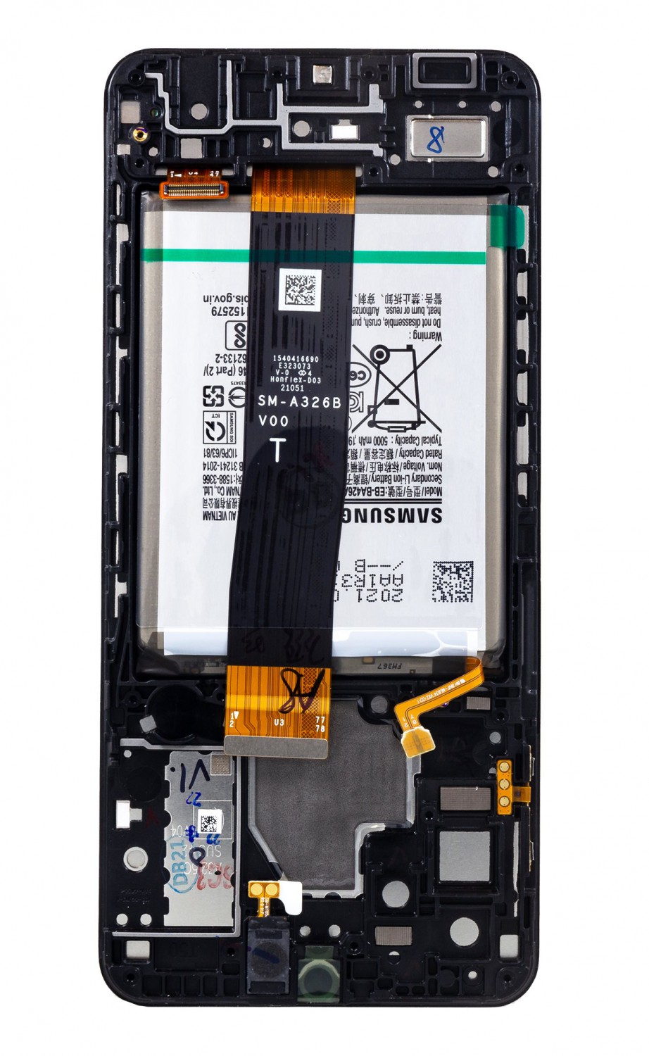 LCD + dotyk + rámček + batérie pre Samsung Galaxy A32 5G, black (Service Pack)