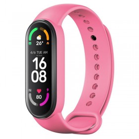 Silikónový remienok FIXED Silicone Strap pre Xiaomi Mi Band 5 / Mi Band 6, ružová