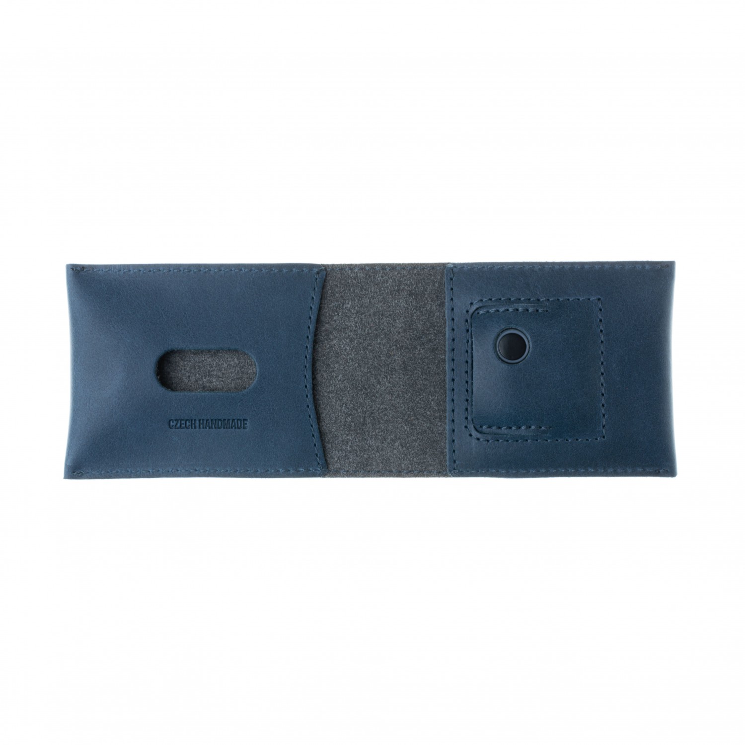 Kožená peňaženka FIXED Smile Wallet sa smart trackerom FIXED Smile PRO, modrá
