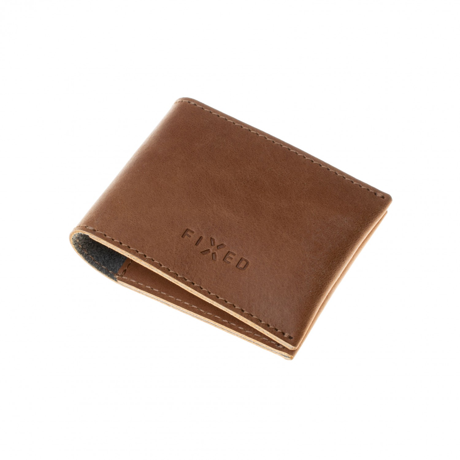 Kožená peňaženka FIXED Smile Wallet sa smart trackerom FIXED Smile PRO, hnedá