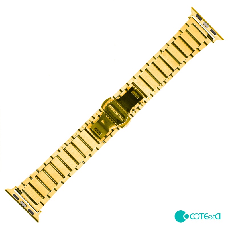 Kovový řemínek COTEetCI Stainless Steel Band pro Apple Watch 38/40mm, zlatá