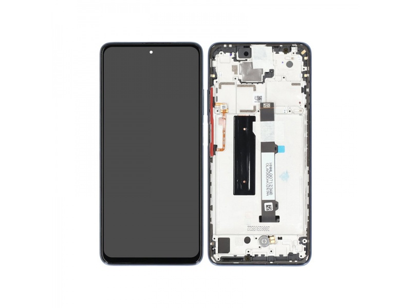 LCD + dotyk + rámček pre Xiaomi Mi 11 Lite 5G, atlantic grey / tarnish (Service Pack)