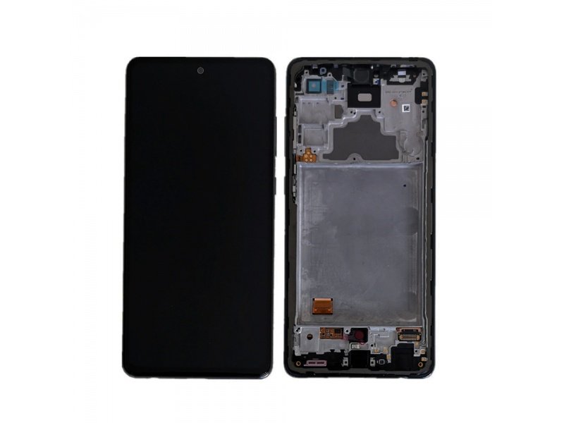 LCD + dotyk + rámček pre Samsung Galaxy A72 4G, awesome black (Service Pack)
