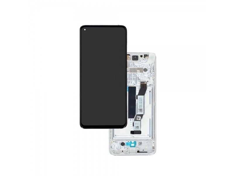 LCD + dotyk + rámček pre Xiaomi Mi 10T / Mi 10T Pre, silver (Service Pack)