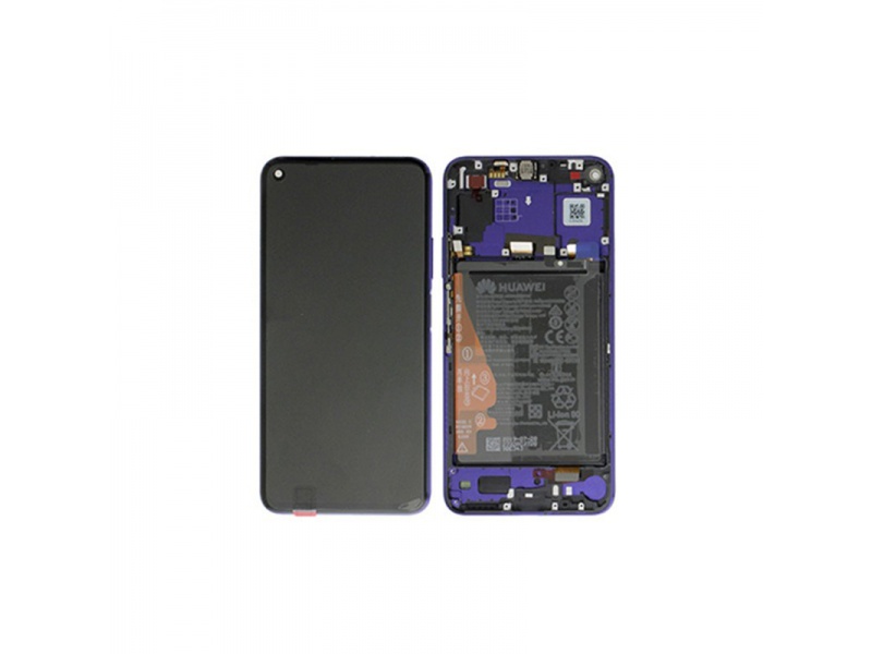 LCD + dotyk + rámček + batérie pre Honor 20 / Huawei Nova 5T, Midsummer purple (Service Pack)