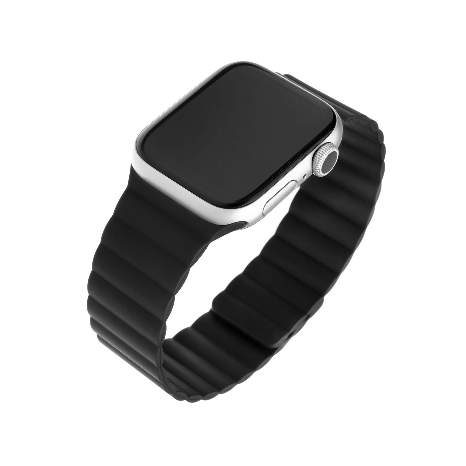 Silikonový řemínek FIXED Magnetic Strap s magnetickým zapínáním pro Apple Watch 38 mm/40 mm, černá