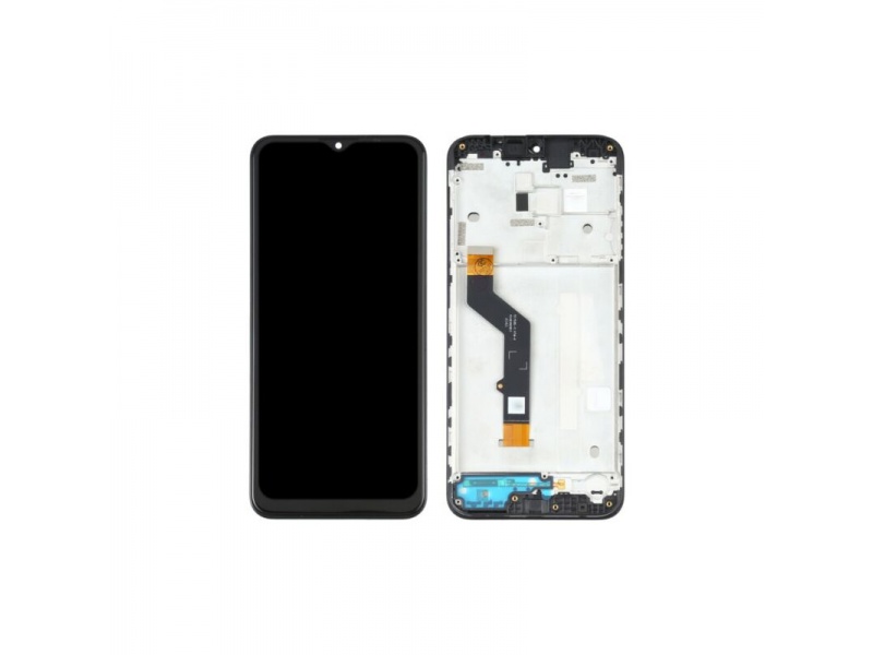 LCD + dotyk + rámček pre Motorola E7 Plus, black (Service Pack)