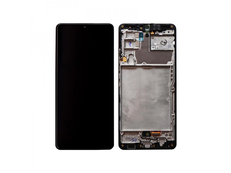 LCD + dotyk + rámček pre Samsung Galaxy A42 5G, prism dot black (Service Pack)