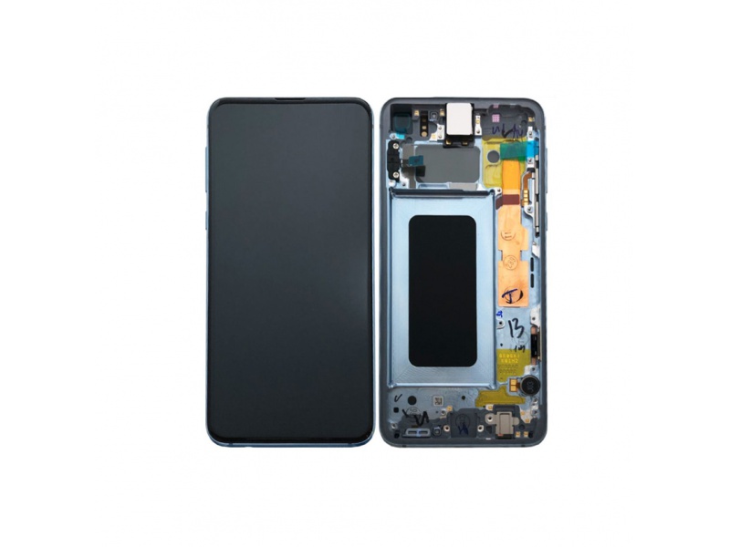 LCD + dotyk + rámček pre Samsung Galaxy S10 +, prism blue (Service Pack)