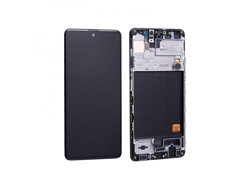 LCD + dotyk + rámček pre Samsung Galaxy A51 5G, black (Service Pack)