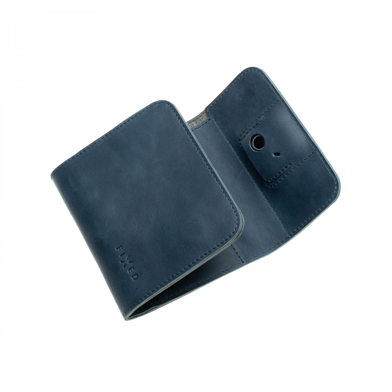 Kožená peněženka FIXED Smile Classic Wallet se smart trackerem FIXED Smile PRO, modrá