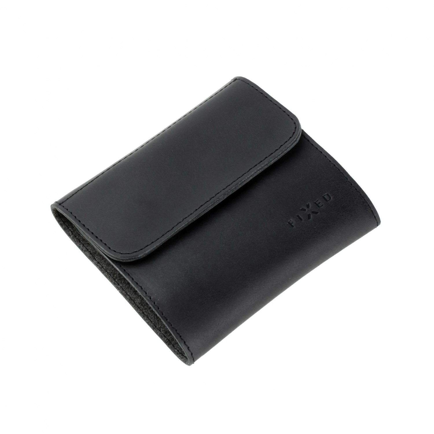 Kožená peněženka FIXED Smile Classic Wallet se smart trackerem FIXED Smile PRO, černá