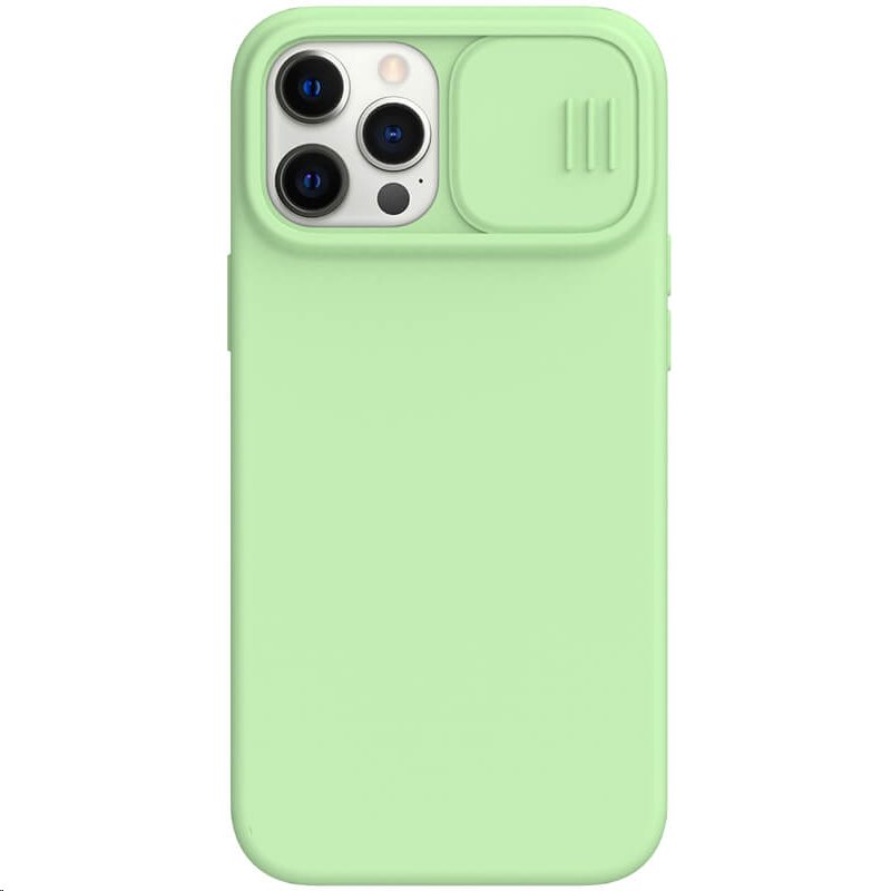 Silikonový kryt Nillkin CamShield Silky Magnetic pro Apple iPhone 13 Pro, mátově zelená