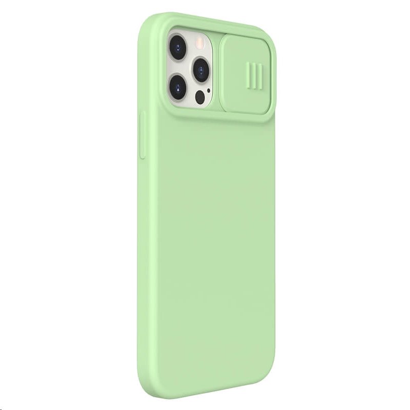 Silikonový kryt Nillkin CamShield Silky pro Apple iPhone 13 Pro, mátově zelená