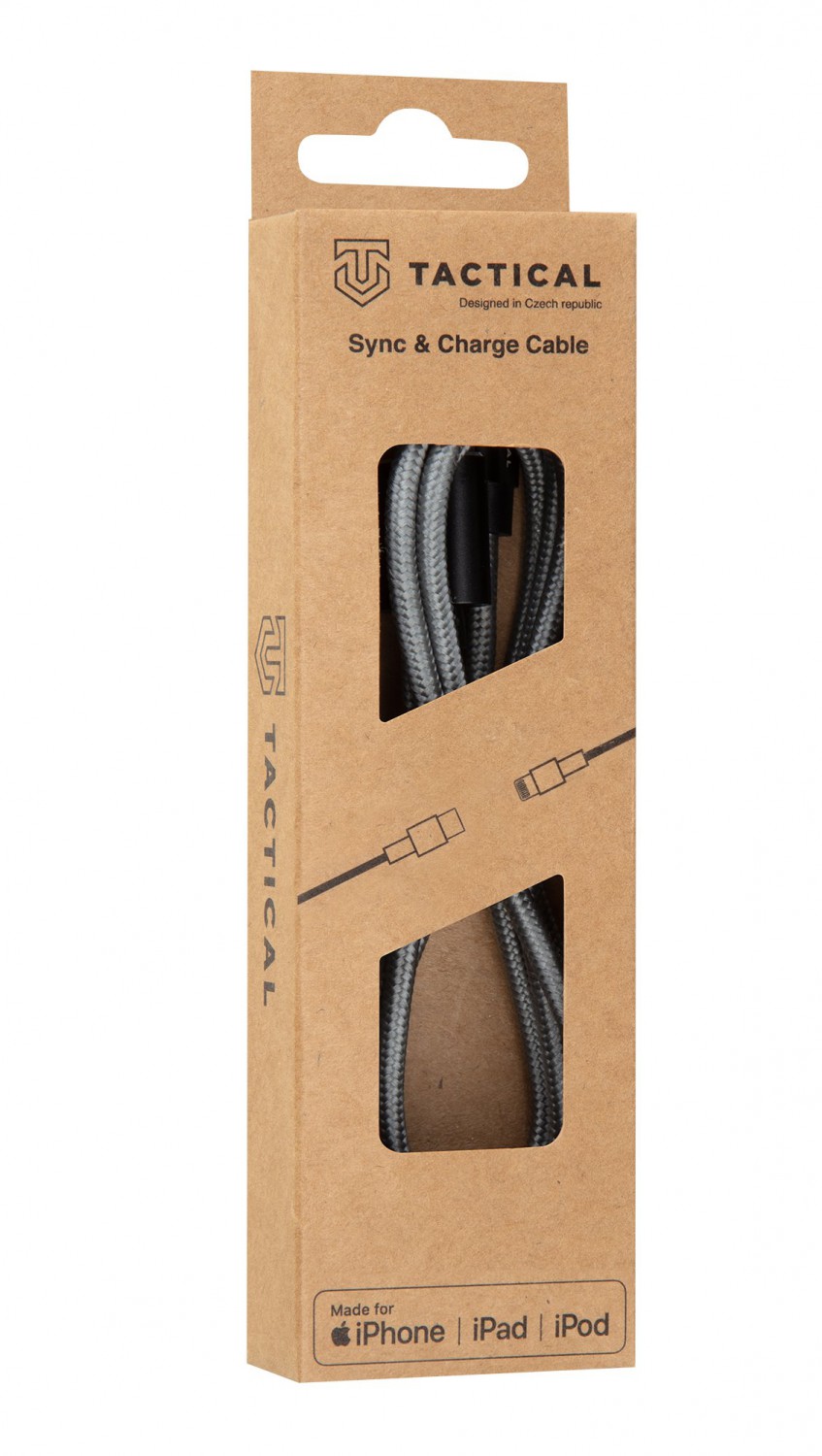 Kábel Tactical Fast Rope Aramid Cable USB-C / Lightning PFI, 0.3m, šedá