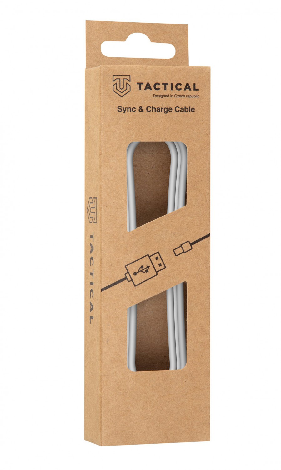 Kábel Tactical Smooth Thread Cable USB-C / Lightning, 0.3m, biela