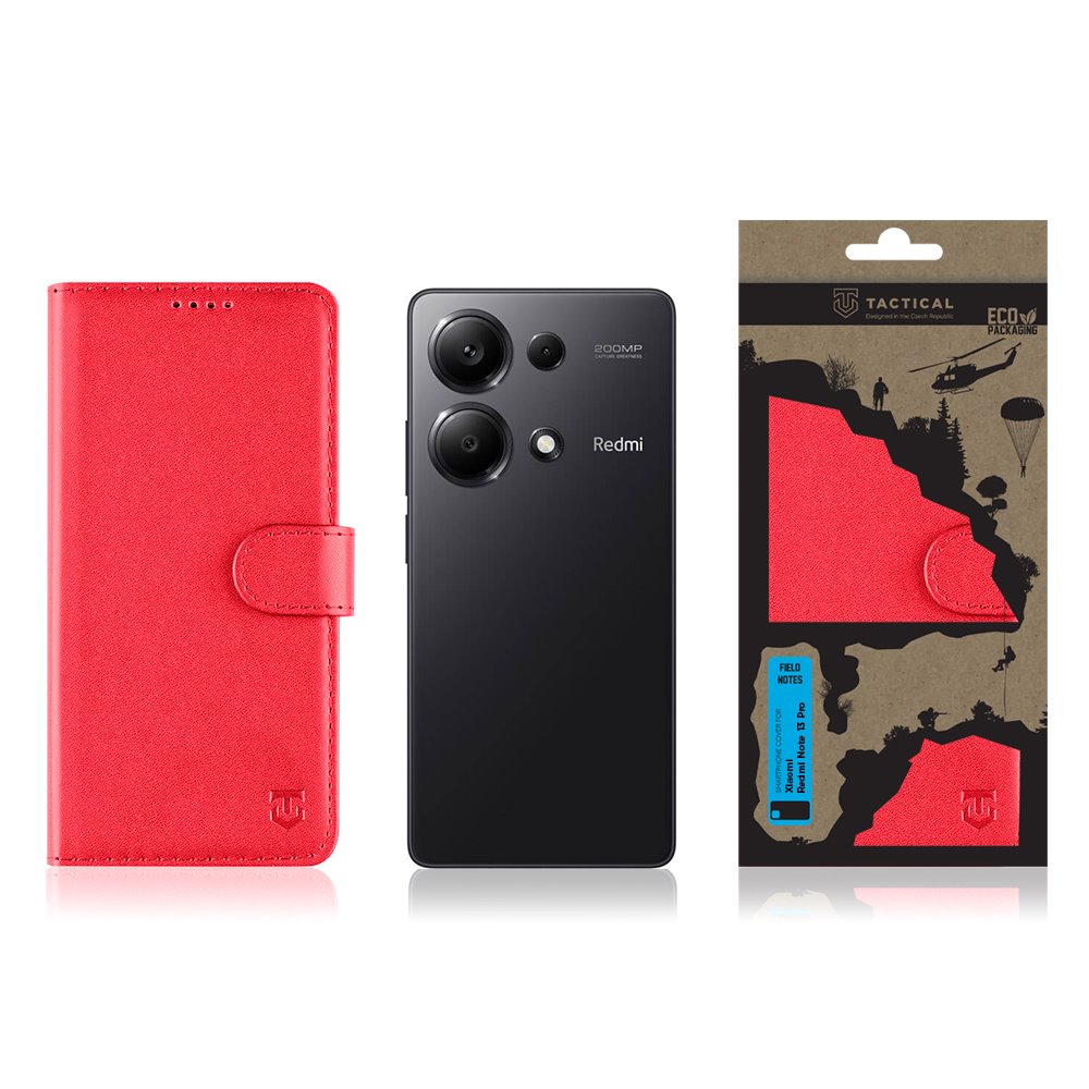 Flipové pouzdro Tactical Field Notes pro Apple iPhone 7/8/SE2020/SE2022, červená