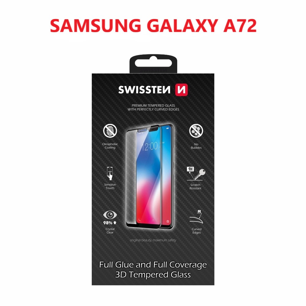 Tvrzené sklo Swissten Ultra Durable 3D Full Glue Glass pro Samsung Galaxy A32, černá