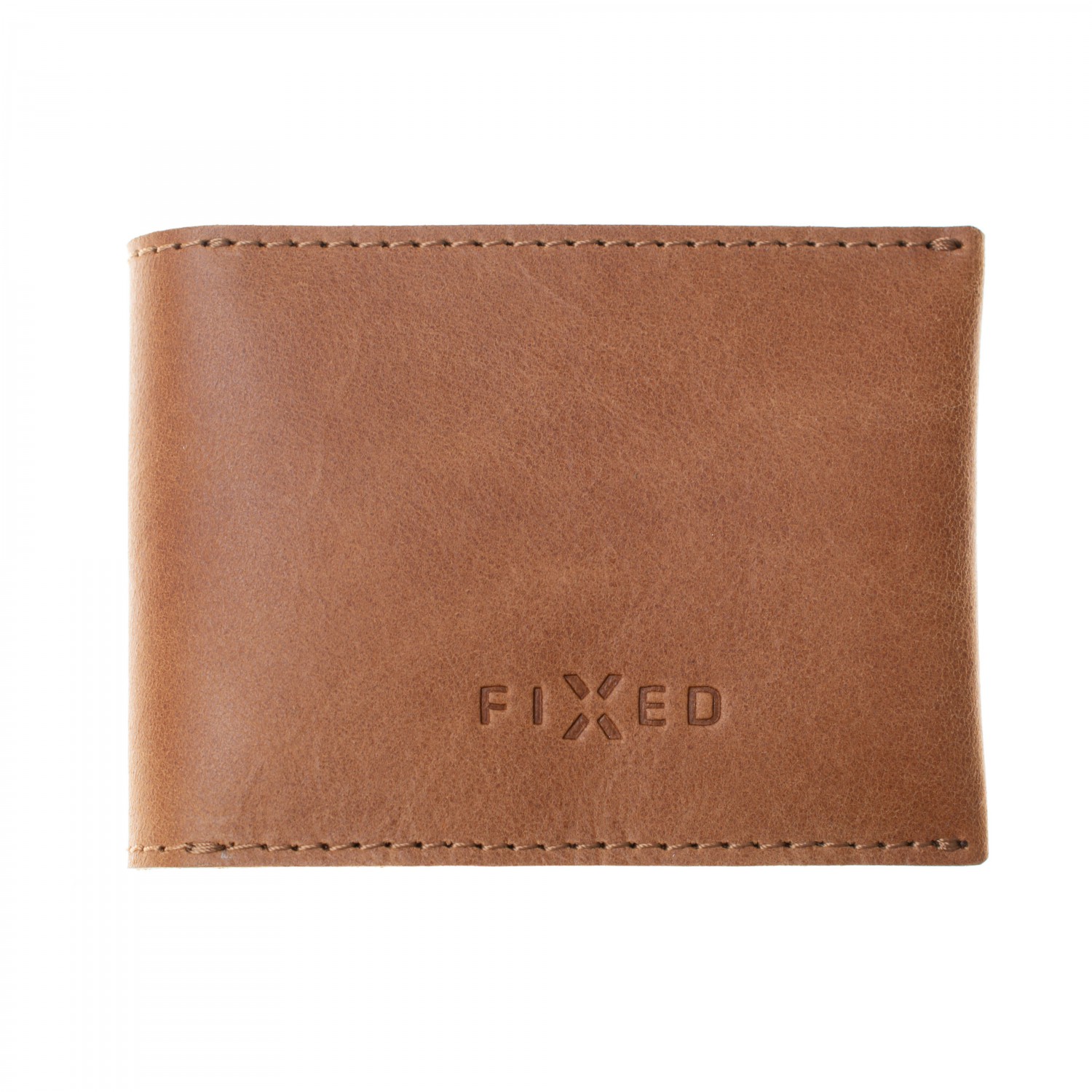 FIXED Wallet Kožená peněženka z pravé hovězí kůže, hnědá