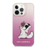 Zadní kryt Karl Lagerfeld PC/TPU Choupette Eat KLHCP13XCFNRCPI pro Apple iPhone 13 Pro Max, růžová