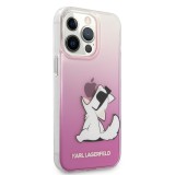 Zadní kryt Karl Lagerfeld PC/TPU Choupette Eat KLHCP13MCFNRCPI pro Apple iPhone 13, růžová