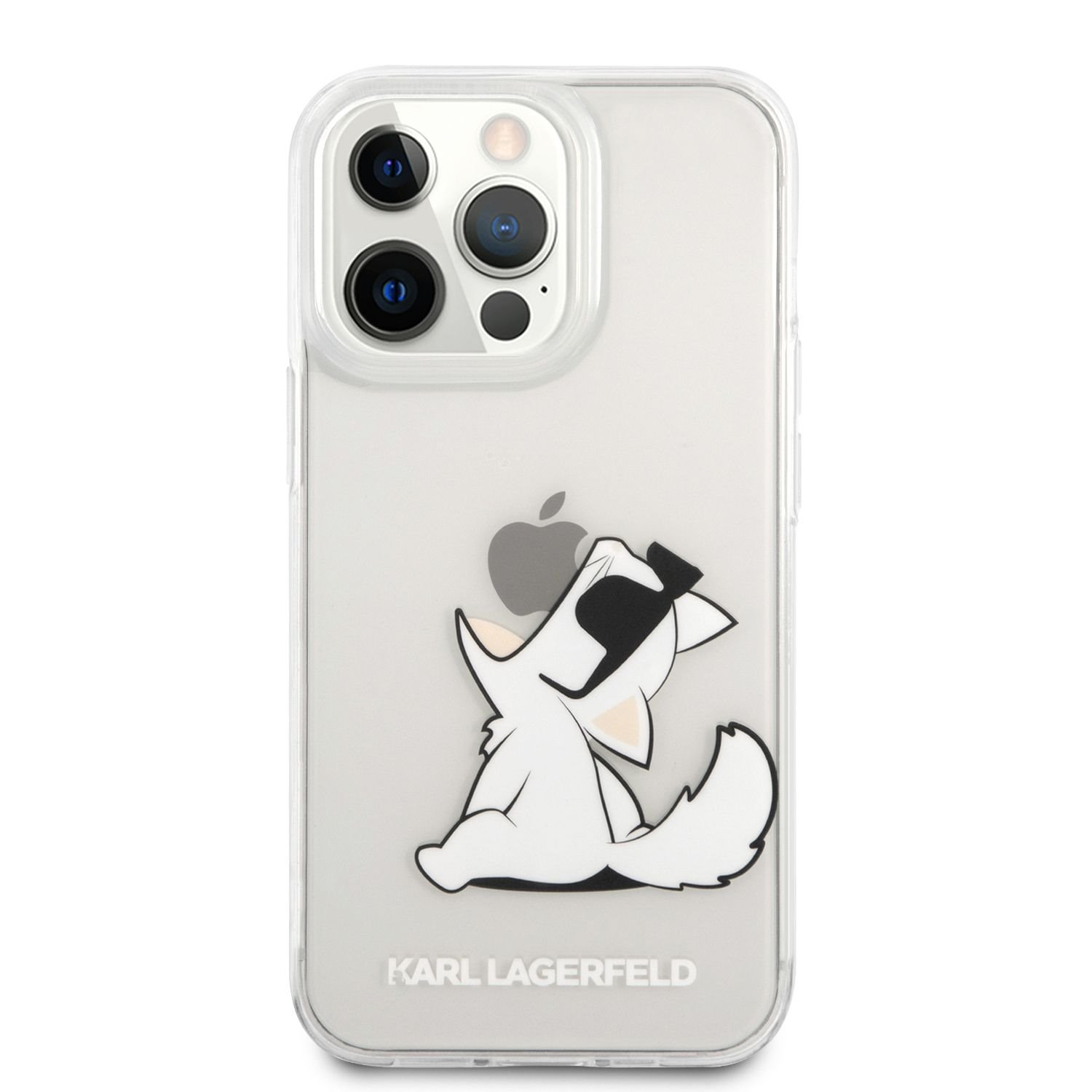Zadní kryt Karl Lagerfeld PC/TPU Choupette Eat KLHCP13LCFNRC pro Apple iPhone 13 Pro, transparentní