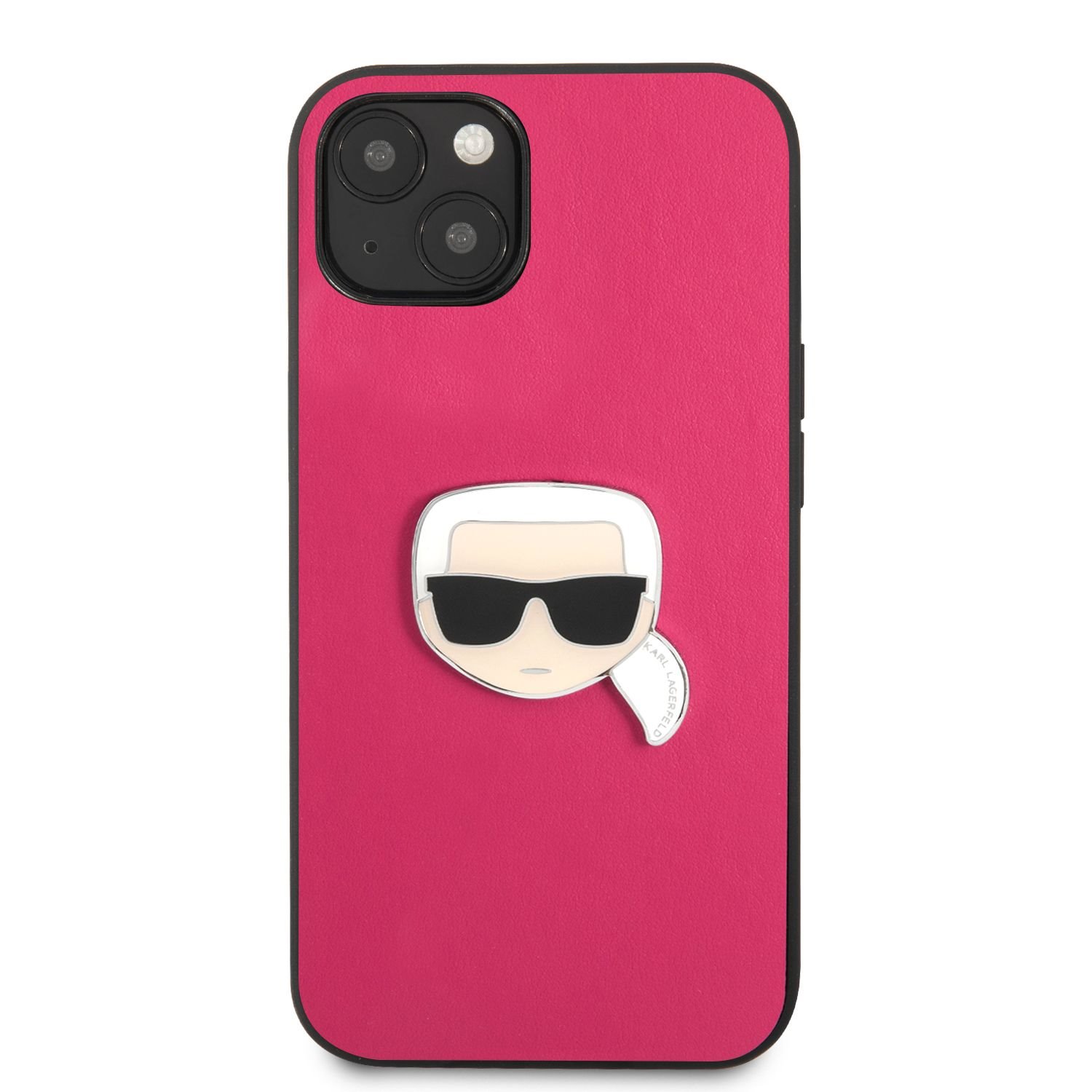 Zadní kryt Karl Lagerfeld PU Leather Karl Head KLHCP13MPKMP pro Apple iPhone 13, růžová