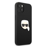 Zadní kryt Karl Lagerfeld PU Leather Karl Head KLHCP13SPKMK pro Apple iPhone 13 mini, černá