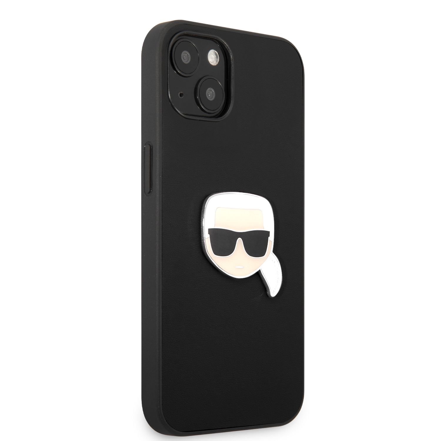 Zadní kryt Karl Lagerfeld PU Leather Karl Head KLHCP13SPKMK pro Apple iPhone 13 mini, černá