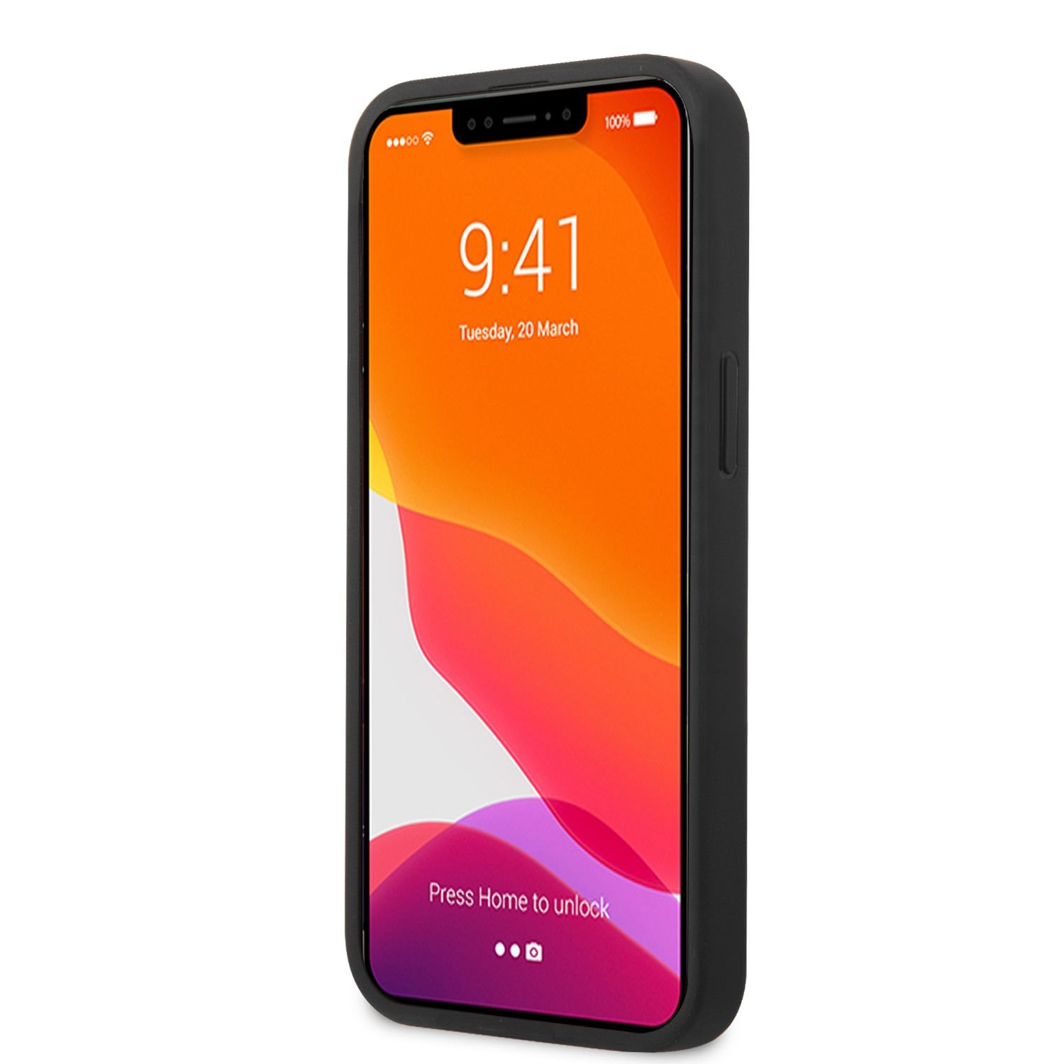 Zadní kryt Karl Lagerfeld PU Leather Karl Head KLHCP13SPKMK pro Apple iPhone 13 mini, černá