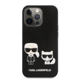 Pouzdro Karl Lagerfeld and Choupette PU Leather KLHCP13LPCUSKCBK pro Apple iPhone 13 Pro, černá