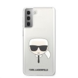 Karl Lagerfeld PC/TPU Head zadní kryt KLHCS21SKTR pro Samsung Galaxy S21, transparentní